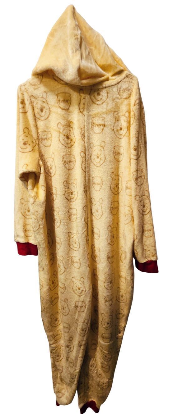 Winnie the Pooh Disney 3X One Piece Zip Fleece Hood Costume PJs Onesie